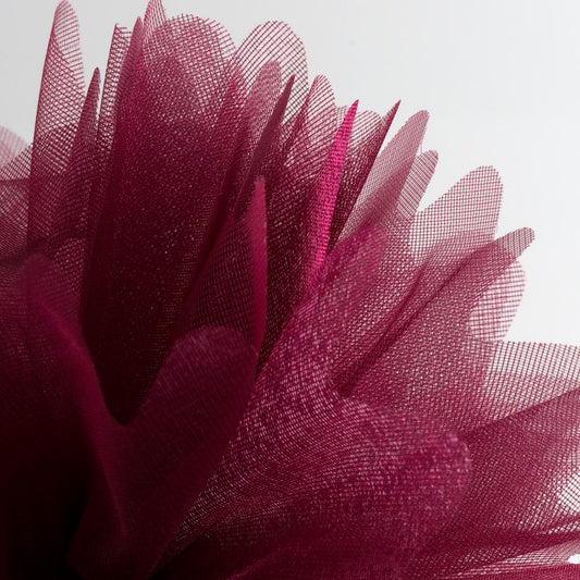Burgundy Cristal Tulle Peaked Edge Organza Tulles Pack of 50