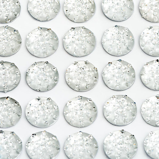 Clear Sparkle Encrusted Jewels 10mm Sheet of 50