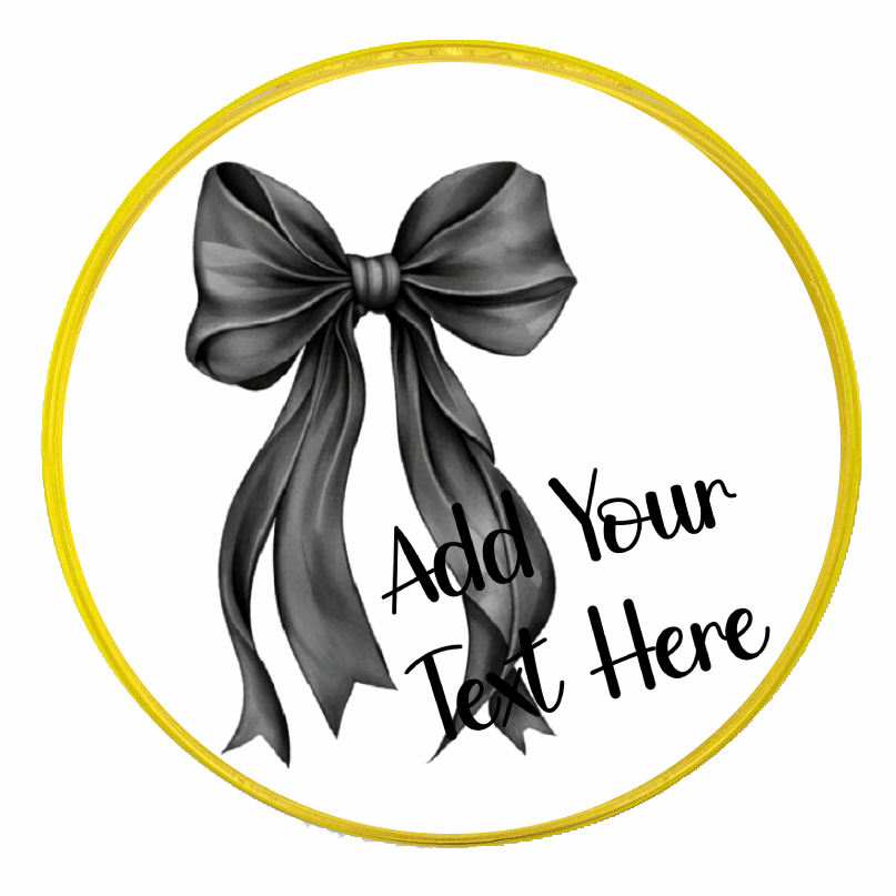 Personalised Chocolate Party Favours and Love Heart Rolls - Black Bow