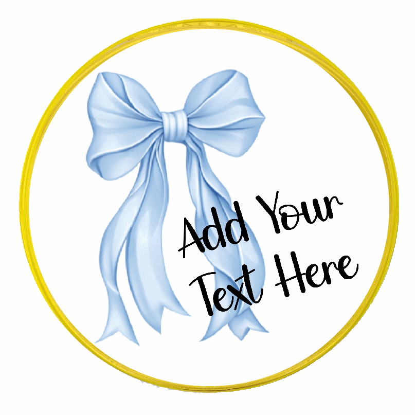 Personalised Chocolate Party Favours and Love Heart Rolls - Baby Blue Bow