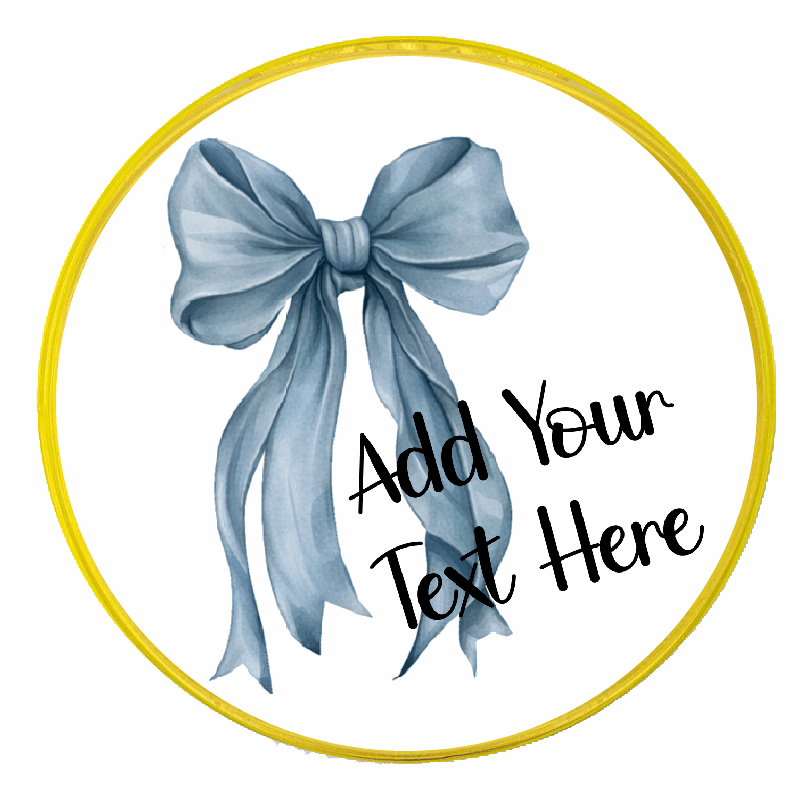 Personalised Chocolate Party Favours and Love Heart Rolls - Dusky Blue Bow