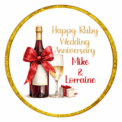 Personalised Chocolate Party Favours and Love Heart Rolls - Champagne Red Bow