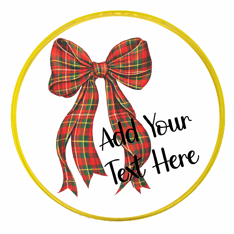 Personalised Chocolate Party Favours and Love Heart Rolls - Red Tartan Bow