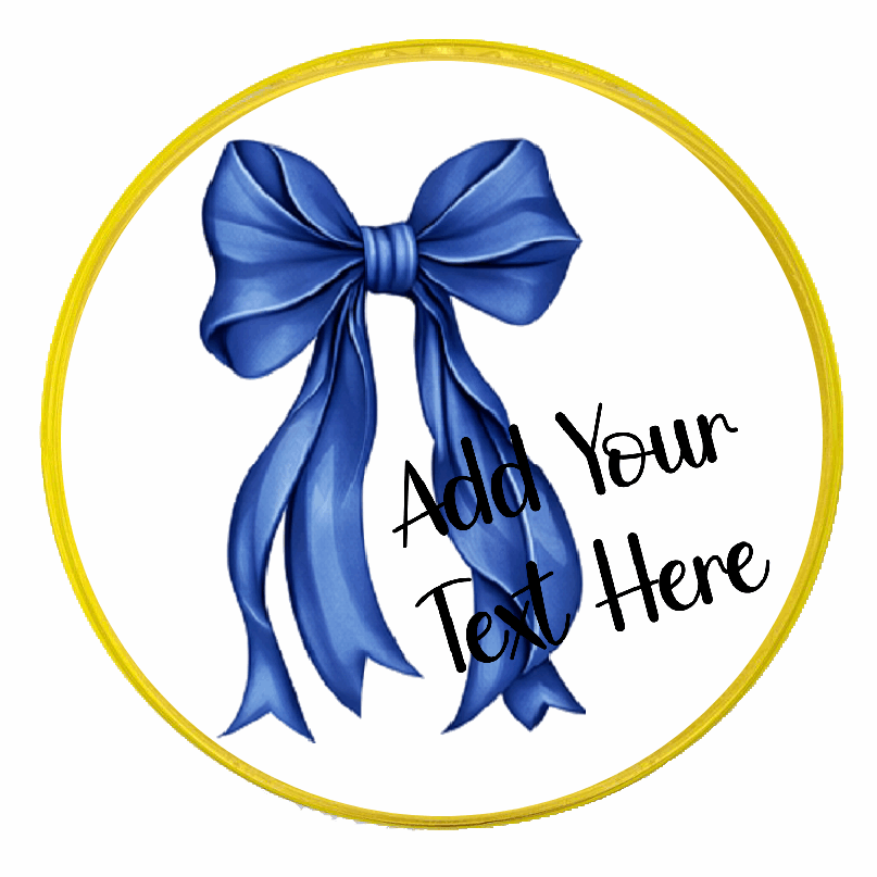 Personalised Chocolate Party Favours and Love Heart Rolls - Royal Blue Bow