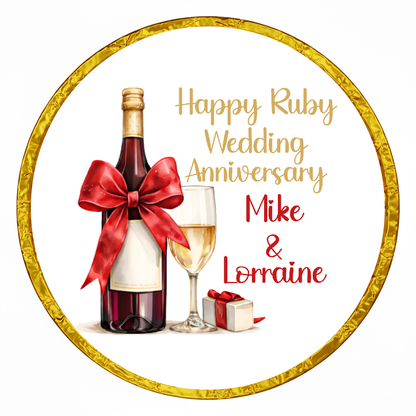 Personalised Chocolate Party Favours and Love Heart Rolls - Champagne Red Bow