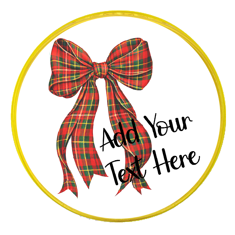 Personalised Chocolate Party Favours and Love Heart Rolls - Red Tartan Bow