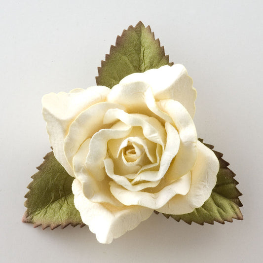 Cream Large Open Paper Roses
