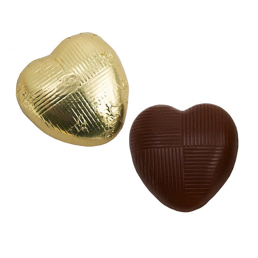 Gold Dark Chocolate Foiled Hearts