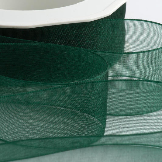 Dark Green Organza Ribbon