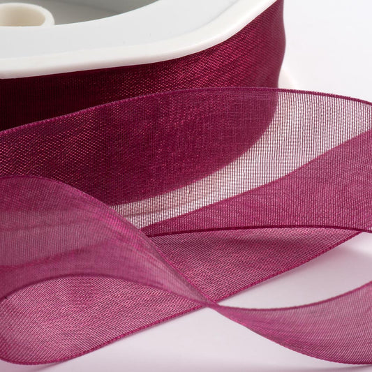 Dark Raspberry Organza Ribbon