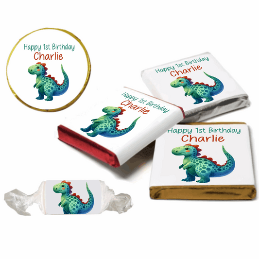 Personalised Dinosaur Chocolate Neapolitan Sweets