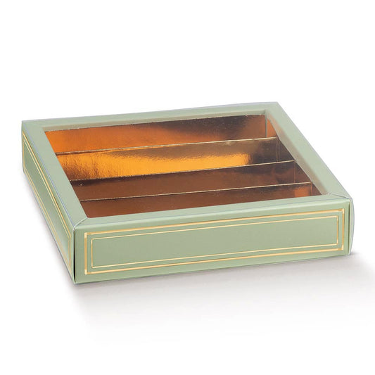 Elegance Green Chocolate Box 145x145x35mm - Perfect Tables