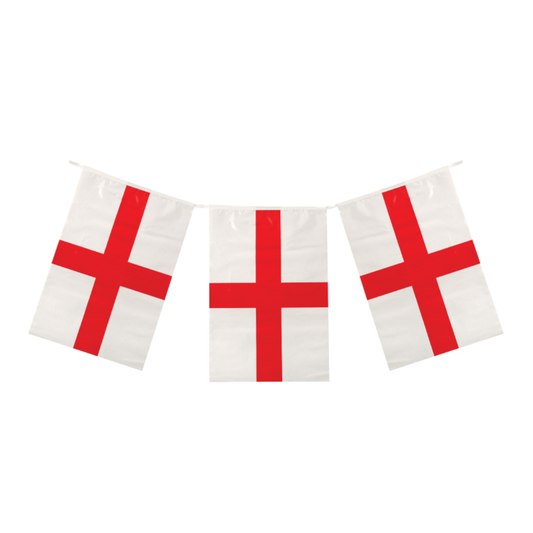 4m (11 Flags) England Rectangle Flag Bunting