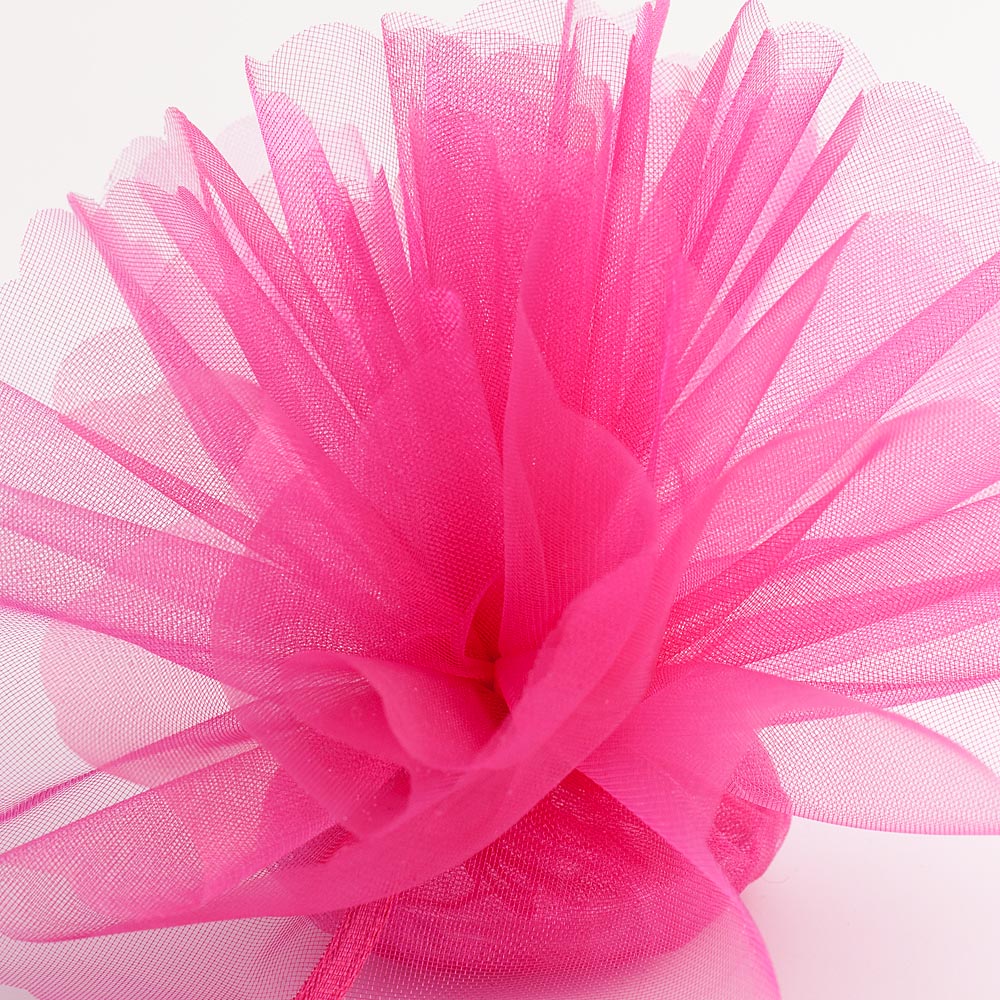 Fuchsia Cristal Tulle Scalloped Edge Organza Tulles Pack of 50