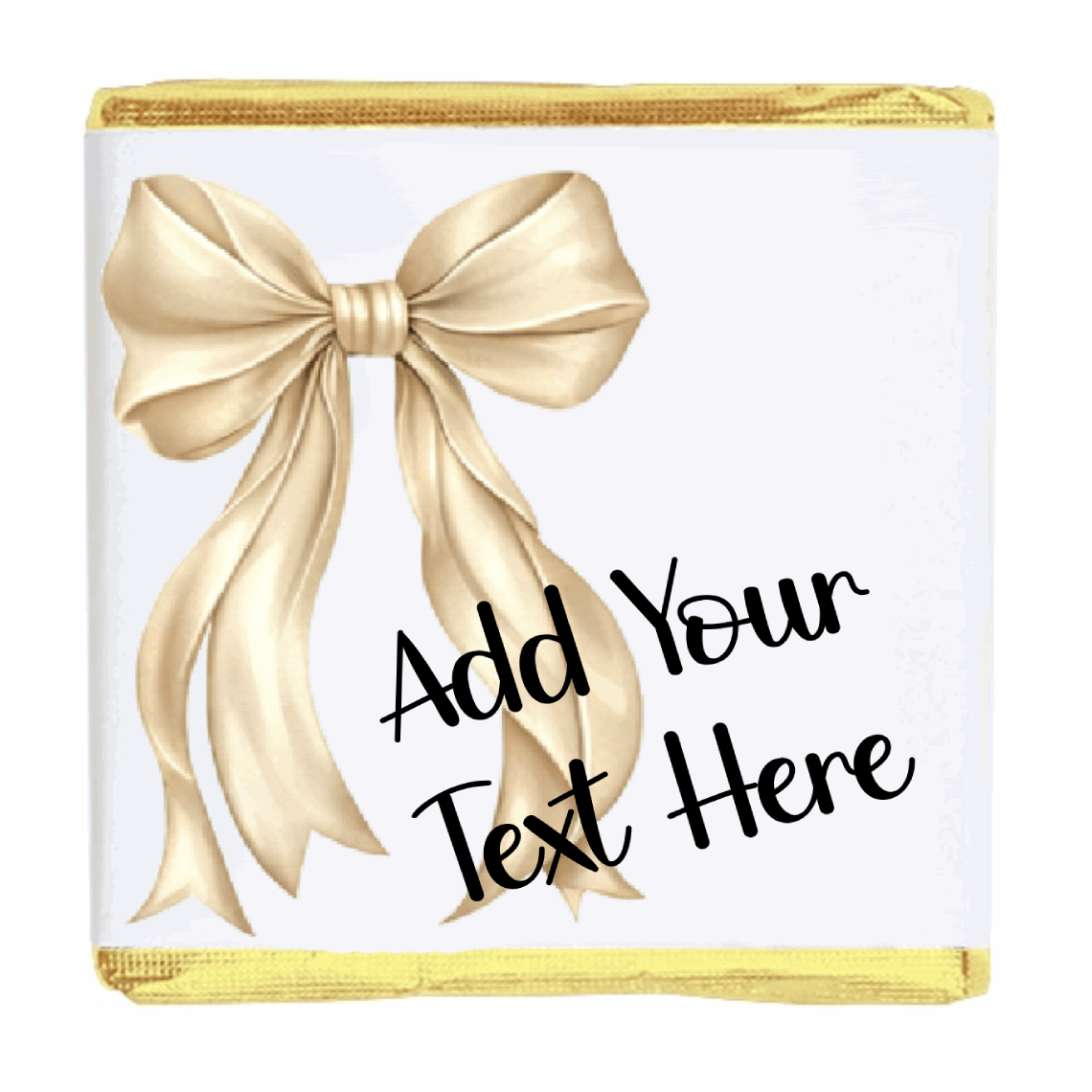 Personalised Chocolate Party Favours and Love Heart Rolls - Champagne Bow