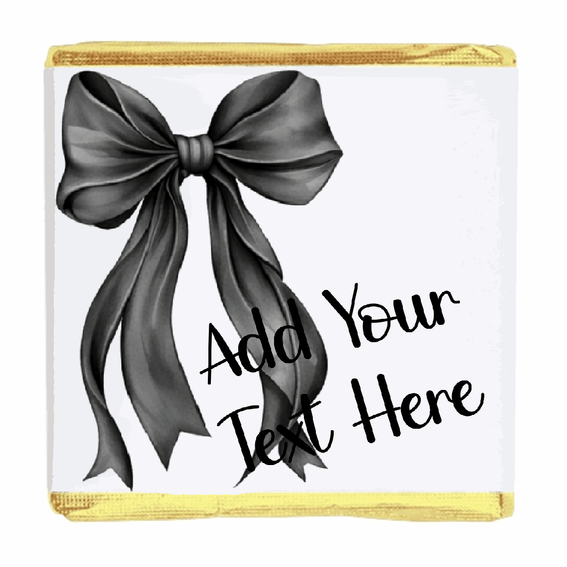 Personalised Chocolate Party Favours and Love Heart Rolls - Black Bow