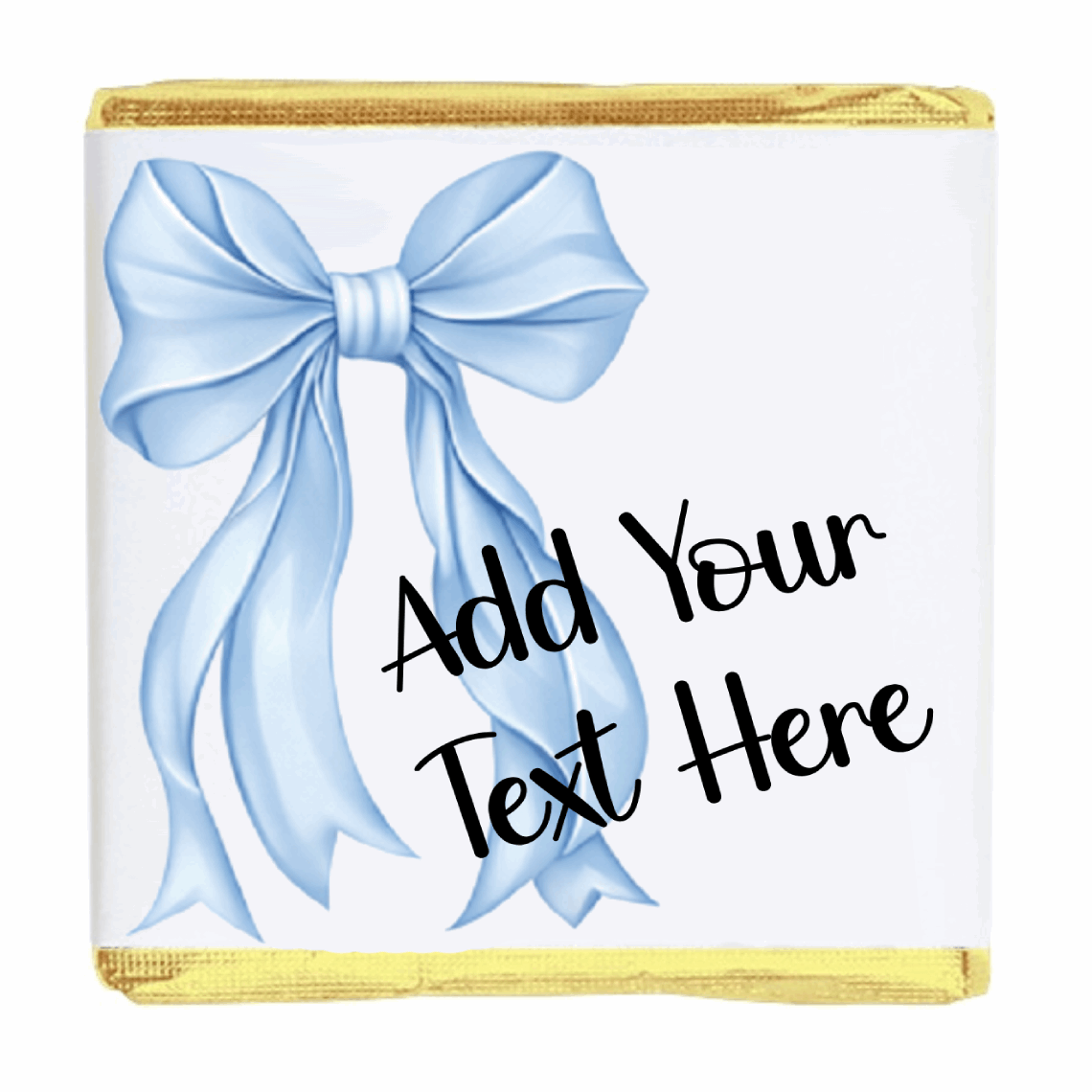 Personalised Chocolate Party Favours and Love Heart Rolls - Baby Blue Bow