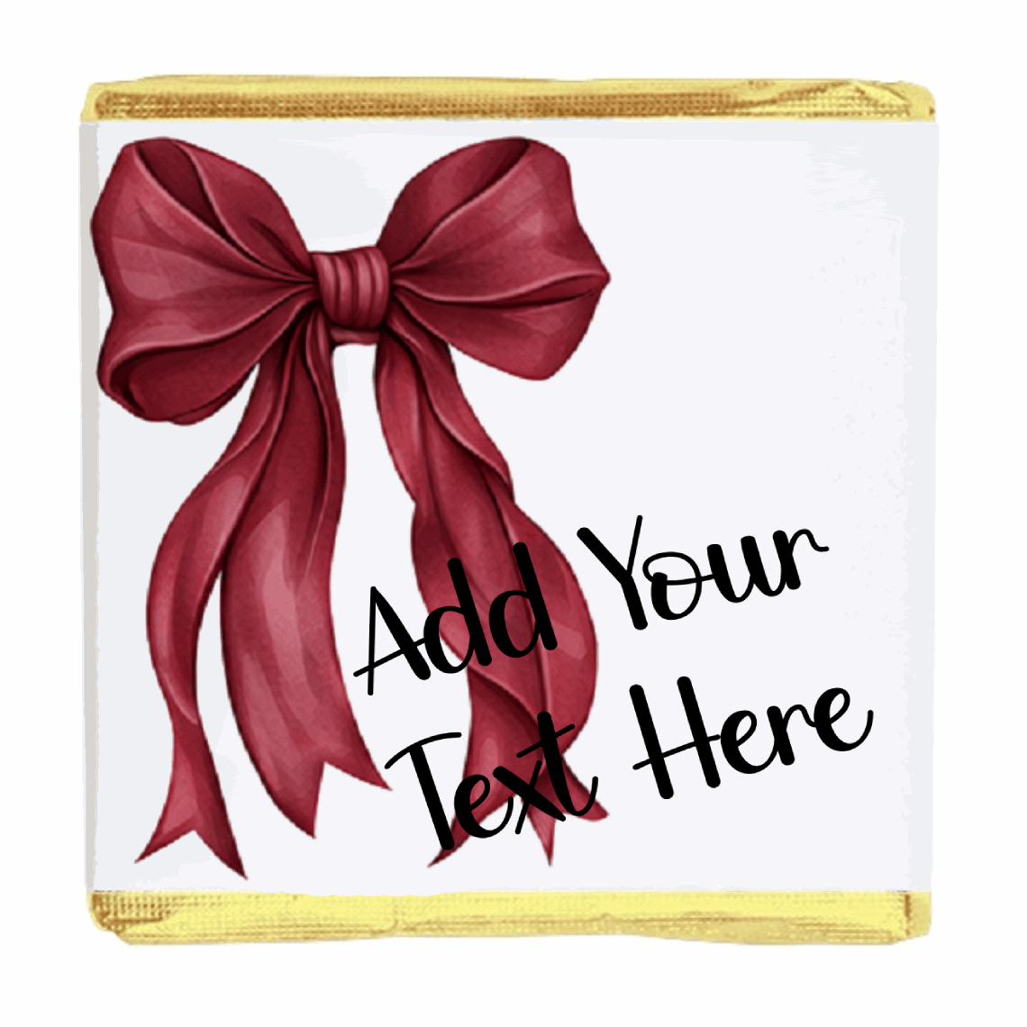 Personalised Chocolate Party Favours and Love Heart Rolls - Burgundy Bow
