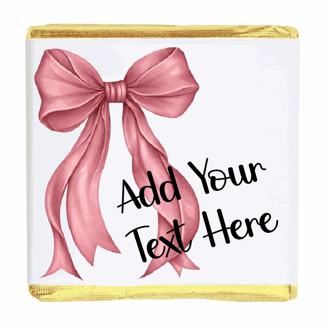 Personalised Chocolate Party Favours and Love Heart Rolls - Dusky Pink Bow