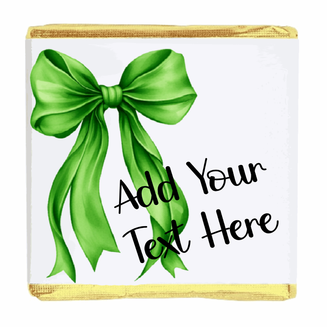 Personalised Chocolate Party Favours and Love Heart Rolls - Emerald Bow
