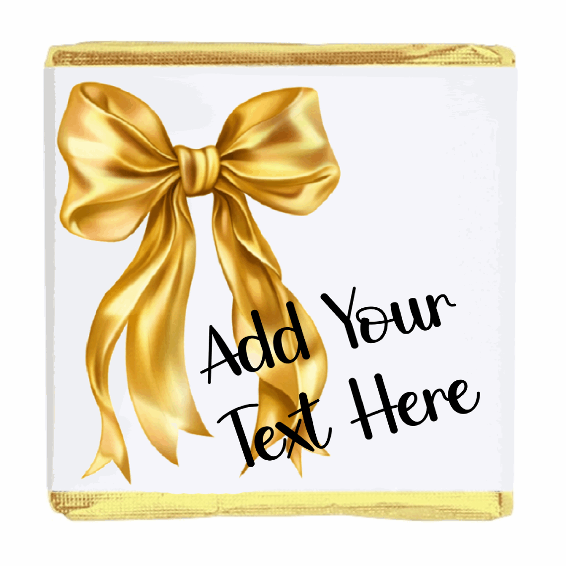 Personalised Chocolate Party Favours and Love Heart Rolls - Gold Bow