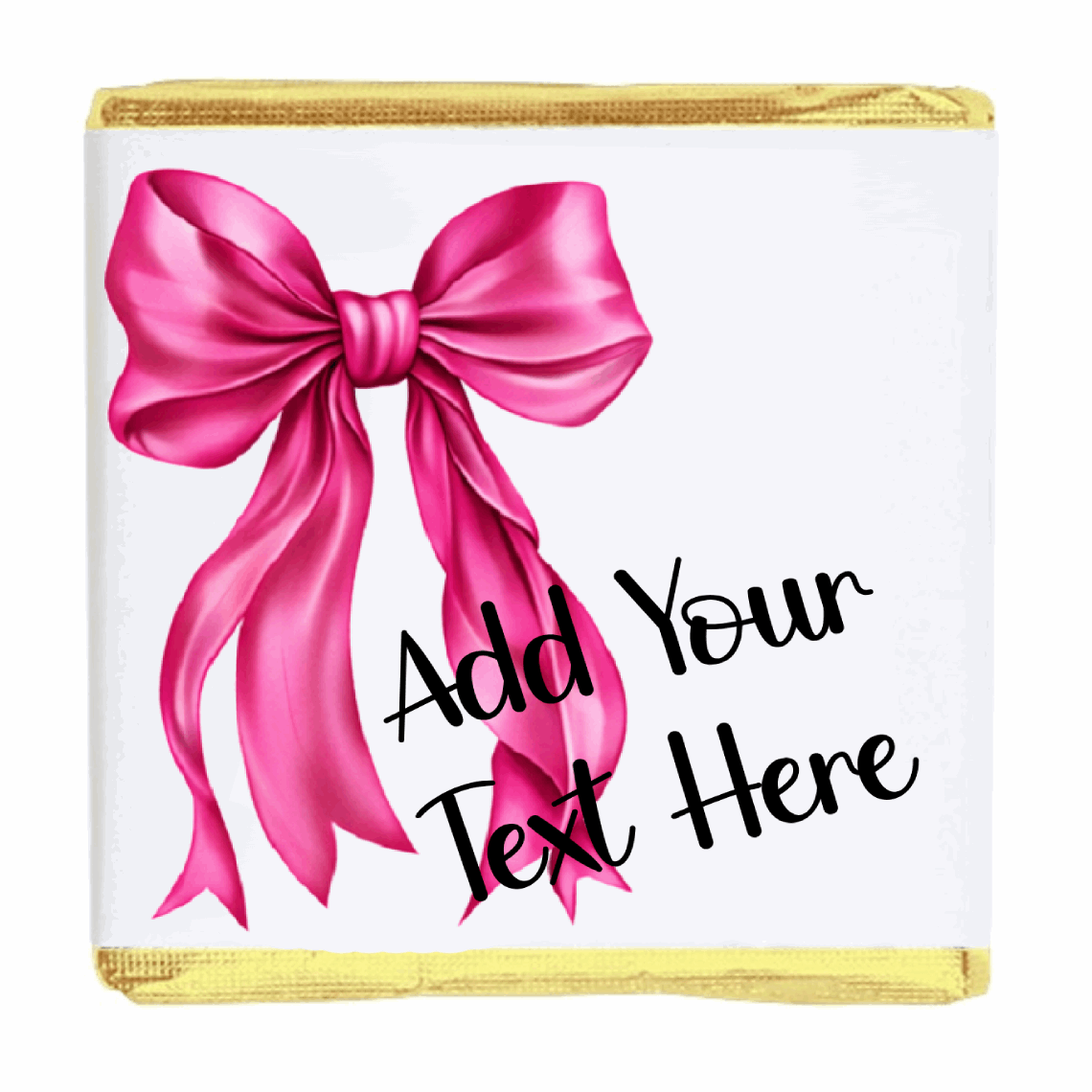 Personalised Chocolate Party Favours and Love Heart Rolls - Hot Pink Bow