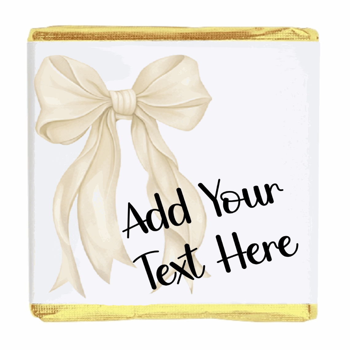 Personalised Chocolate Party Favours and Love Heart Rolls - Ivory Bow