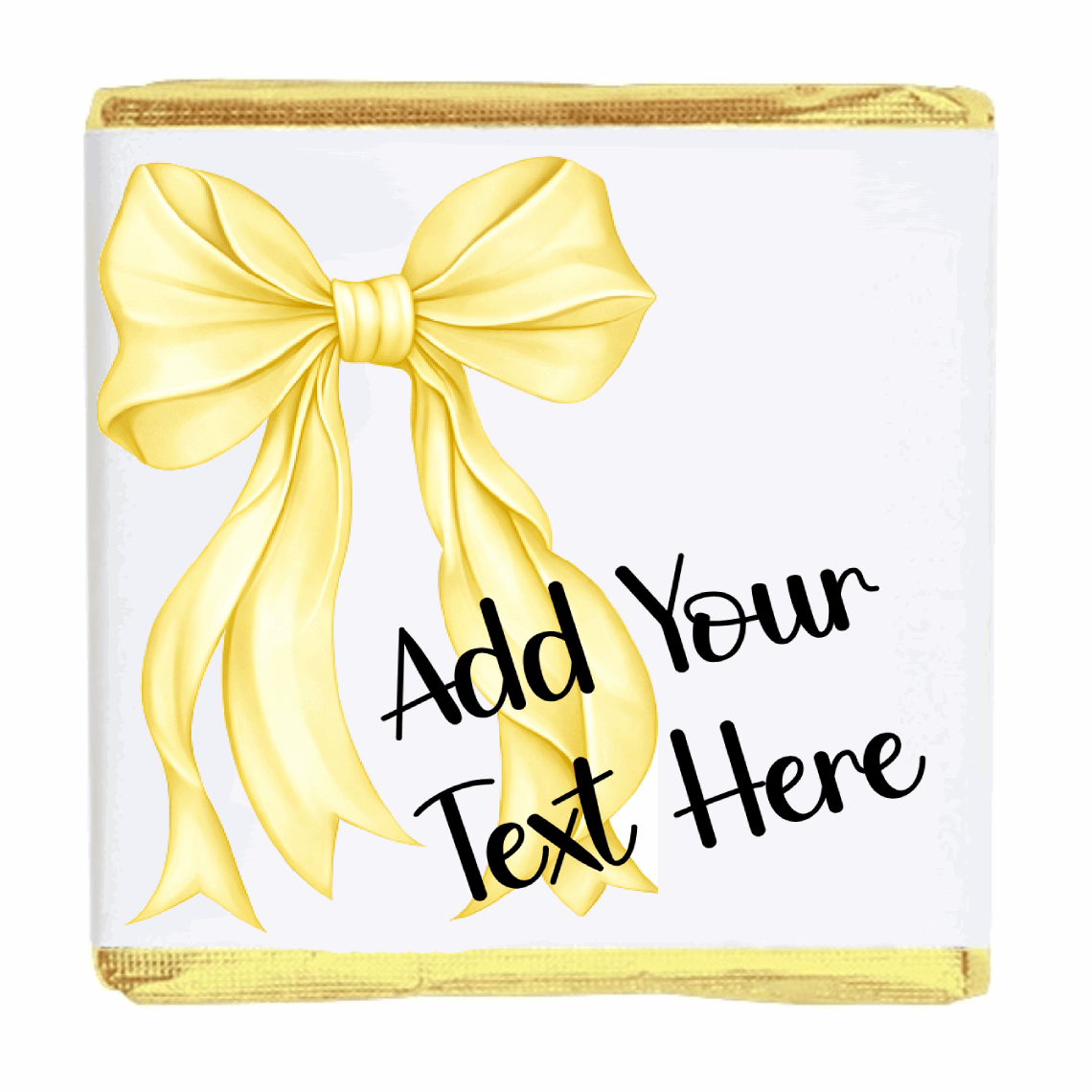 Personalised Chocolate Party Favours and Love Heart Rolls - Lemon Bow