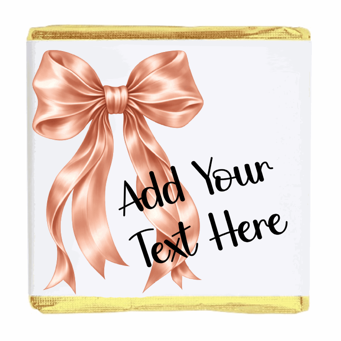 Personalised Chocolate Party Favours and Love Heart Rolls - Rose Gold Bow
