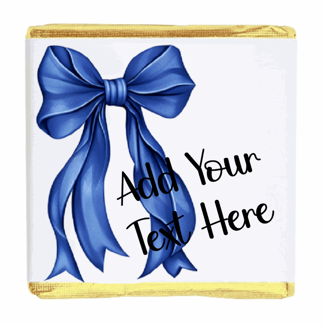 Personalised Chocolate Party Favours and Love Heart Rolls - Royal Blue Bow