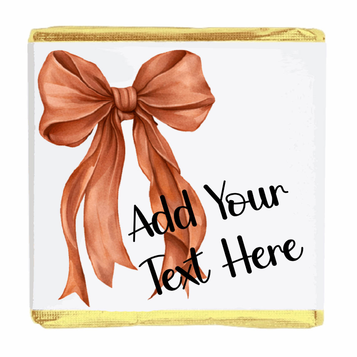 Personalised Chocolate Party Favours and Love Heart Rolls - Rust Bow