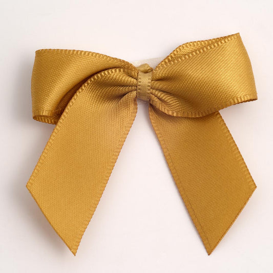 Gold 5cm Satin Bows - Self Adhesive