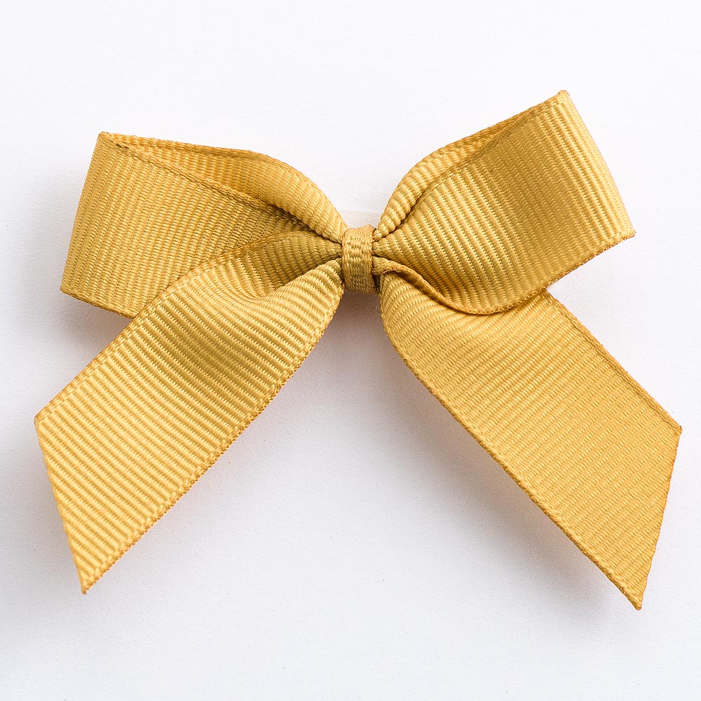 Gold 5cm Grosgrain Bows - Self Adhesive