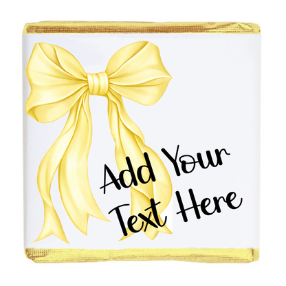 Personalised Chocolate Party Favours and Love Heart Rolls - Lemon Bow