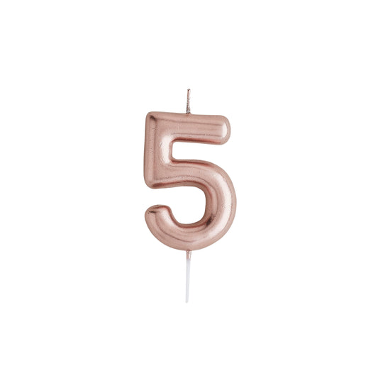 Rose Gold Metallic Bubble Candle - 5
