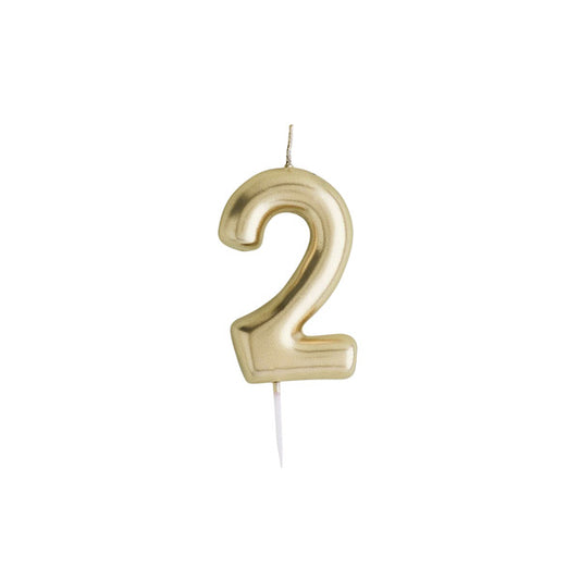 Gold Metallic Bubble Candle - 2