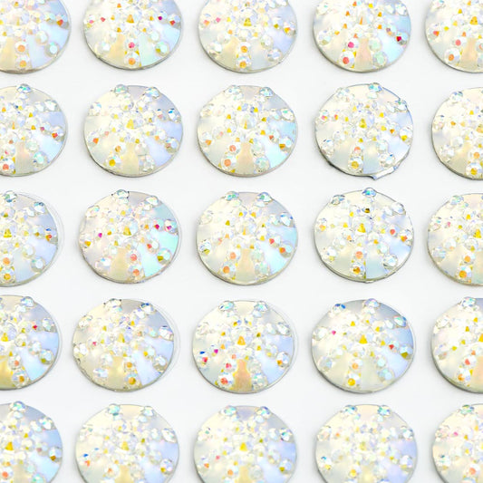 Iridescent Sparkle Encrusted Jewels 10mm Sheet of 50