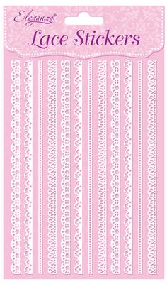 Lace Stickers Edging Selection 12 Strips