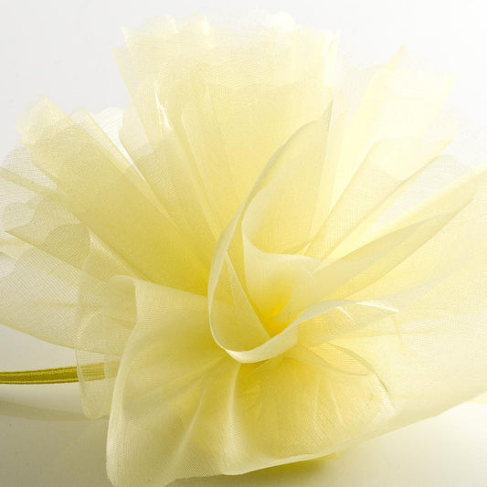 Lemon Cristal Tulle Scalloped Edge Organza Tulles Pack of 50