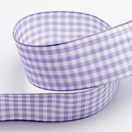 Lilac Gingham Ribbon