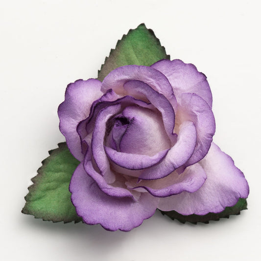 Lilac Large Open Paper Roses