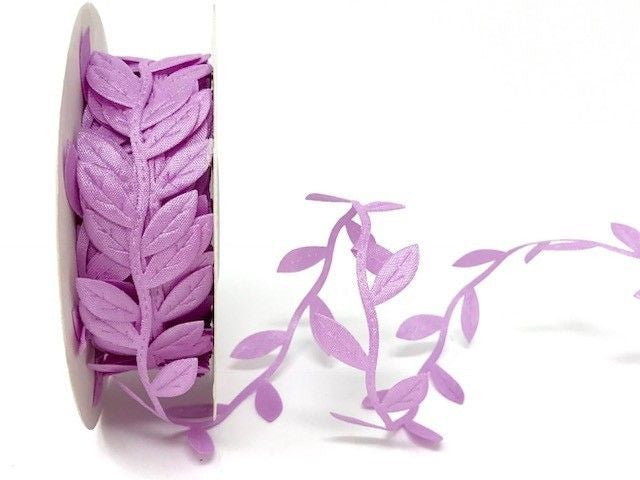 Lilac Satin Leaf Ribbon