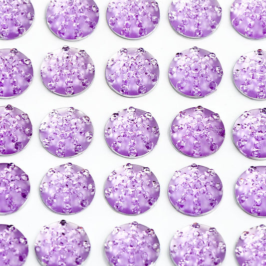 Lilac Sparkle Encrusted Jewels 10mm Sheet of 50