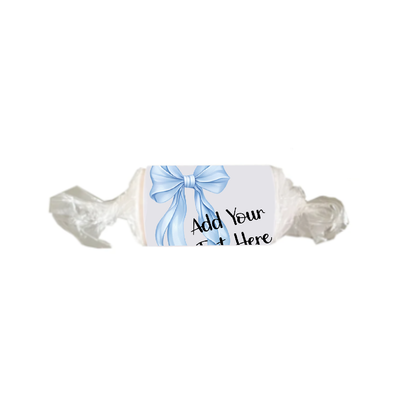Personalised Chocolate Party Favours and Love Heart Rolls - Baby Blue Bow