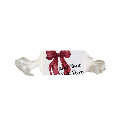 Personalised Chocolate Party Favours and Love Heart Rolls - Burgundy Bow