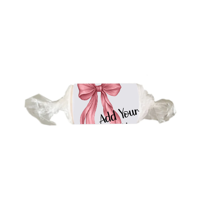 Personalised Chocolate Party Favours and Love Heart Rolls - Dusky Pink Bow