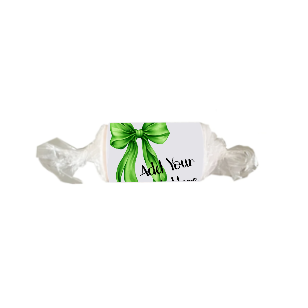 Personalised Chocolate Party Favours and Love Heart Rolls - Emerald Bow