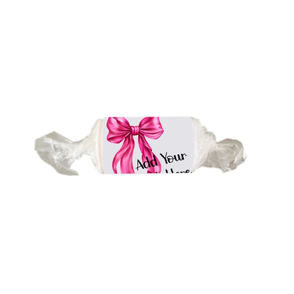 Personalised Chocolate Party Favours and Love Heart Rolls - Hot Pink Bow