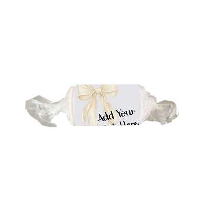 Personalised Chocolate Party Favours and Love Heart Rolls - Ivory Bow