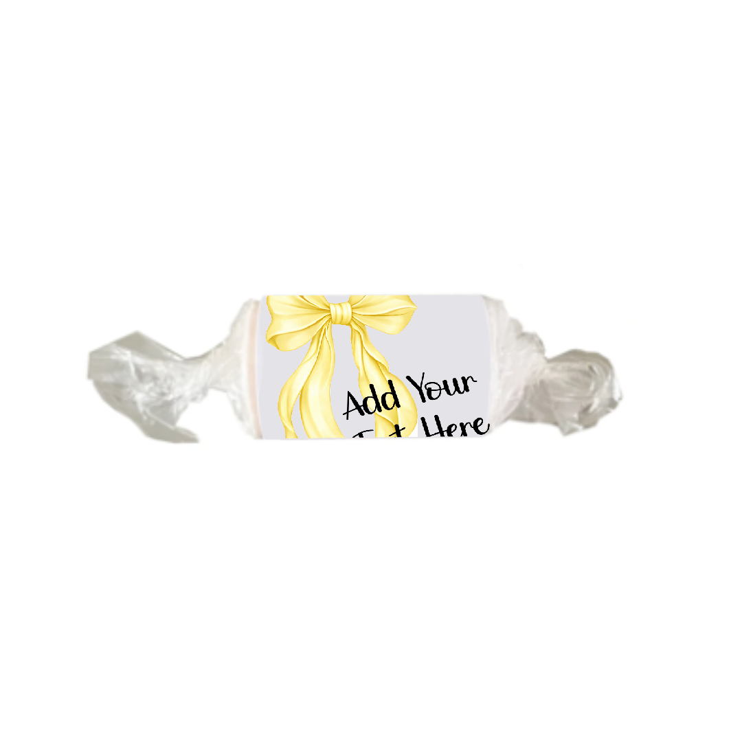 Personalised Chocolate Party Favours and Love Heart Rolls - Lemon Bow